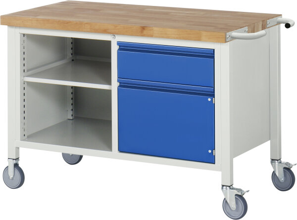 RAU Fahrbare Werkbank 8461I2, B1250xT700xH880mm, 1xSchublade-TA, 1xTür, 05-8461I2-127R4S.11