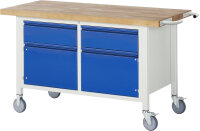 RAU Fahrbare Werkbank 8466I2, B1500xT700xH880mm,...