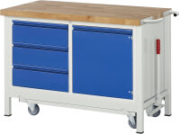 RAU Werkbank mit Fahrgestell 8468I2, B1250xT700xH880mm,...