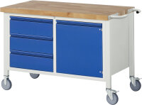 RAU Fahrbare Werkbank 8468I2, B1250xT700xH880mm,...