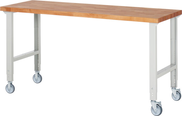 RAU Fahrbare Werkbank (höhenverstellbar) 7000-1, B2000xT700xH950-1000mm | 2BR-2LR, 05-7000-1-207B4H22.12
