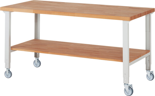 RAU Fahrbare Werkbank (höhenverstellbar) 7000-7, B2000xT900xH950-1000mm | 2BR-2LR, 05-7000-7-209B4H22.12