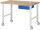 RAU Fahrbare Werkbank (höhenverstellbar) 7001A1, B1500xT900xH950-1000mm | 2BR-2LR, 05-7001A1-159B4H22.11