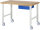 RAU Fahrbare Werkbank (höhenverstellbar) 7001A1, B1500xT900xH950-1000mm | 4LR, 05-7001A1-159B4H4.11
