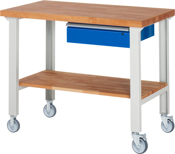 RAU Fahrbare Werkbank 7001A7, B1250xT700xH1000mm | 2BR-2LR, 05-7001A7-127B4S22.11
