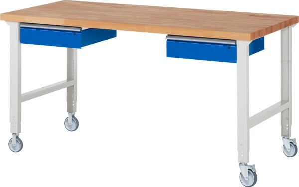 RAU Fahrbare Werkbank (höhenverstellbar) 7002A1, B2000xT900xH950-1000mm | 2BR-2LR, 05-7002A1-209B4H22.11