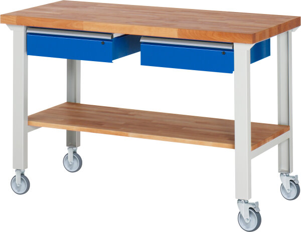 RAU Fahrbare Werkbank 7002A7, B1500xT700xH1000mm | 2BR-2LR, 05-7002A7-157B4S22.11