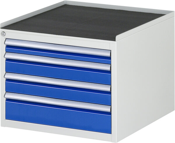 RAU Schubladenschrank L2.7, B580xT650xH465mm, MT-Top-25mm, 4xSchublade-TA, 03-L2.7A-MT.11