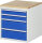 RAU Schubladenschrank L3.1, B580xT650xH645mm, B-Top-25mm, 4xSchublade-TA, 03-L3.1A-B.11
