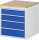 RAU Schubladenschrank L3.6, B580xT650xH645mm, B-Top-25mm, 4xSchublade-TA, 03-L3.6A-B.11