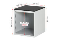 RAU Schubladenschrank L3.6, B580xT650xH645mm, MT-Top-25mm, 4xSchublade-TA, 03-L3.6A-MT.11