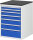 RAU Schubladenschrank L5.0, B580xT650xH820mm, M-Top-22mm, 7xSchublade-TA, 03-L5.0A-M.11