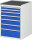 RAU Schubladenschrank L5.0, B580xT650xH825mm, MT-Top-25mm, 7xSchublade-TA, 03-L5.0A-MT.11