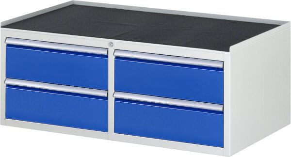 RAU Schubladenschrank LL2.0.0, B1145xT650xH465mm, MT-Top-25mm, 4xSchublade-TA, 03-LL2.0.0A-MT.11