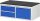 RAU Schubladenschrank LL2.0.12, B1145xT650xH460mm, M-Top-22mm, 2xSchublade-TA, 1xTür, 03-LL2.0.12A-M.11