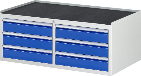 RAU Schubladenschrank LL2.3.3, B1145xT650xH465mm, MT-Top-25mm, 6xSchublade-TA, 03-LL2.3.3A-MT.11