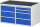 RAU Schubladenschrank LL3.0.1, B1145xT650xH645mm, MT-Top-25mm, 7xSchublade-TA, 03-LL3.0.1A-MT.11