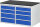 RAU Schubladenschrank LL3.6.6, B1145xT650xH640mm, M-Top-22mm, 8xSchublade-TA, 03-LL3.6.6A-M.11