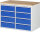 RAU Schubladenschrank LL5.1.1, B1145xT650xH825mm, B-Top-25mm, 8xSchublade-TA, 03-LL5.1.1A-B.11
