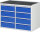 RAU Schubladenschrank LL5.1.1, B1145xT650xH825mm, MT-Top-25mm, 8xSchublade-TA, 03-LL5.1.1A-MT.11