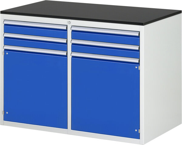 RAU Schubladenschrank LL5.7.7, B1145xT650xH820mm, M-Top-22mm, 4xSchublade-TA, 2xTür, 03-LL5.7.7A-M.11