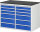 RAU Schubladenschrank LL5.9.9, B1145xT650xH820mm, M-Top-22mm, 12xSchublade-TA, 03-LL5.9.9A-M.11