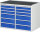 RAU Schubladenschrank LL5.9.9, B1145xT650xH825mm, MT-Top-25mm, 12xSchublade-TA, 03-LL5.9.9A-MT.11