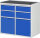 RAU Schubladenschrank LL7.1.1, B1145xT650xH1035mm, MT-Top-25mm, 4xSchublade-TA,2xTür, 03-LL7.1.1A-MT.11