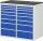 RAU Schubladenschrank LL7.11.11, B1145xT650xH1030mm, M-Top-22mm, 16xSchublade-TA, 03-LL7.11.11A-M.11