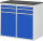RAU Schubladenschrank LL7.12.12, B1145xT650xH1030mm, M-Top-22mm,4xSchublade-TA,2xTür, 03-LL7.12.12A-M.11