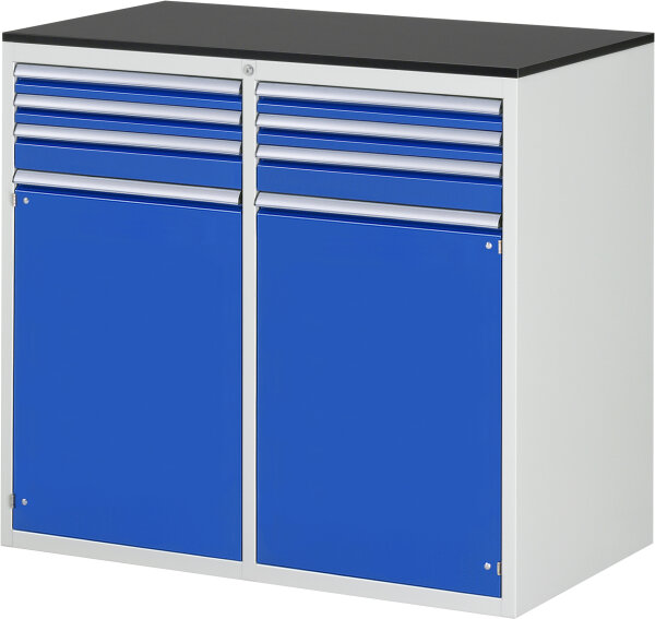 RAU Schubladenschrank LL7.13.13, B1145xT650xH1030mm, M-Top-22mm,6xSchublade-TA,2xTür, 03-LL7.13.13A-M.11