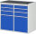 RAU Schubladenschrank LL7.2.2, B1145xT650xH1035mm, MT-Top-25mm, 6xSchublade-TA,2xTür, 03-LL7.2.2A-MT.11
