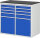 RAU Schubladenschrank LL7.3.3, B1145xT650xH1030mm, M-Top-22mm, 8xSchublade-TA, 2xTür, 03-LL7.3.3A-M.11
