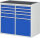 RAU Schubladenschrank LL7.3.3, B1145xT650xH1035mm, MT-Top-25mm, 8xSchublade-TA,2xTür, 03-LL7.3.3A-MT.11