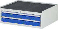 RAU Schubladenschrank XL1.3, B770xT650xH285mm, MT-Top-25mm, 2xSchublade-TA, 03-XL1.3A-MT.11