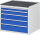 RAU Schubladenschrank XL3.11, B770xT650xH645mm, MT-Top-25mm, 5xSchublade-TA, 03-XL3.11A-MT.11