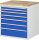 RAU Schubladenschrank XL5.0, B770xT650xH825mm, B-Top-25mm, 7xSchublade-TA, 03-XL5.0A-B.11