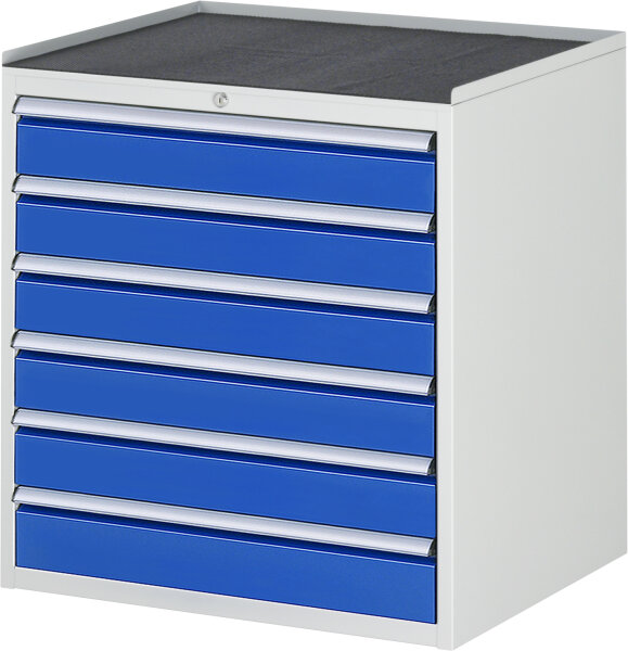 RAU Schubladenschrank XL5.16, B770xT650xH825mm, MT-Top-25mm, 6xSchublade-TA, 03-XL5.16A-MT.11