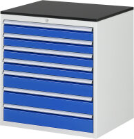 RAU Schubladenschrank XL5.17, B770xT650xH820mm, M-Top-22mm, 7xSchublade-TA, 03-XL5.17A-M.11