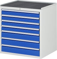 RAU Schubladenschrank XL5.17, B770xT650xH825mm, MT-Top-25mm, 7xSchublade-TA, 03-XL5.17A-MT.11