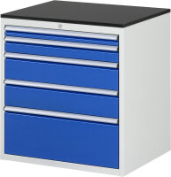 RAU Schubladenschrank XL5.2, B770xT650xH820mm, M-Top-22mm, 5xSchublade-TA, 03-XL5.2A-M.11