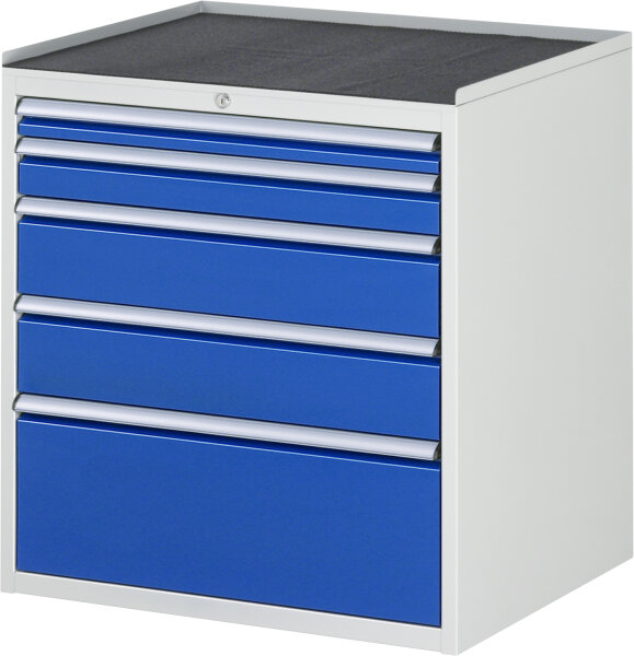 RAU Schubladenschrank XL5.2, B770xT650xH825mm, MT-Top-25mm, 5xSchublade-TA, 03-XL5.2A-MT.11