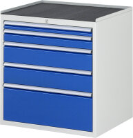 RAU Schubladenschrank XL5.2, B770xT650xH825mm, MT-Top-25mm, 5xSchublade-TA, 03-XL5.2A-MT.11