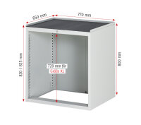 RAU Schubladenschrank XL5.3, B770xT650xH825mm, B-Top-25mm, 4xSchublade-TA, 03-XL5.3A-B.11
