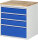 RAU Schubladenschrank XL5.3, B770xT650xH825mm, B-Top-25mm, 4xSchublade-TA, 03-XL5.3A-B.11