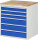 RAU Schubladenschrank XL5.9, B770xT650xH825mm, B-Top-25mm, 6xSchublade-TA, 03-XL5.9A-B.11