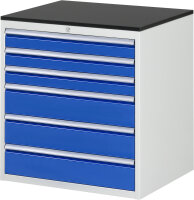 RAU Schubladenschrank XL5.9, B770xT650xH820mm, M-Top-22mm, 6xSchublade-TA, 03-XL5.9A-M.11