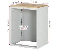 RAU Schubladenschrank XL7.11, B770xT650xH1030mm, M-Top-22mm, 8xSchublade-TA, 03-XL7.11A-M.11