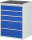 RAU Schubladenschrank XL7.4, B770xT650xH1035mm, MT-Top-25mm, 5xSchublade-TA, 03-XL7.4A-MT.11
