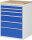 RAU Schubladenschrank XL7.7, B770xT650xH1035mm, B-Top-25mm, 6xSchublade-TA, 03-XL7.7A-B.11